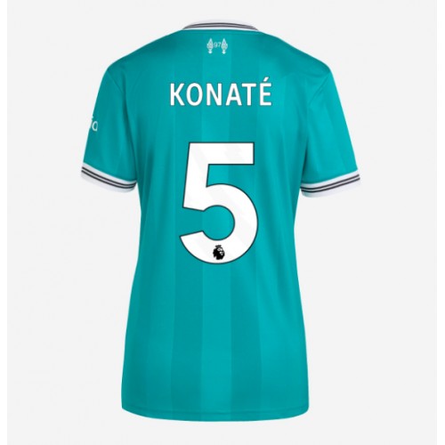 Stroje piłkarskie Liverpool Ibrahima Konate #5 Koszulka Trzeciej dla damskie 2025-26 Krótki Rękaw